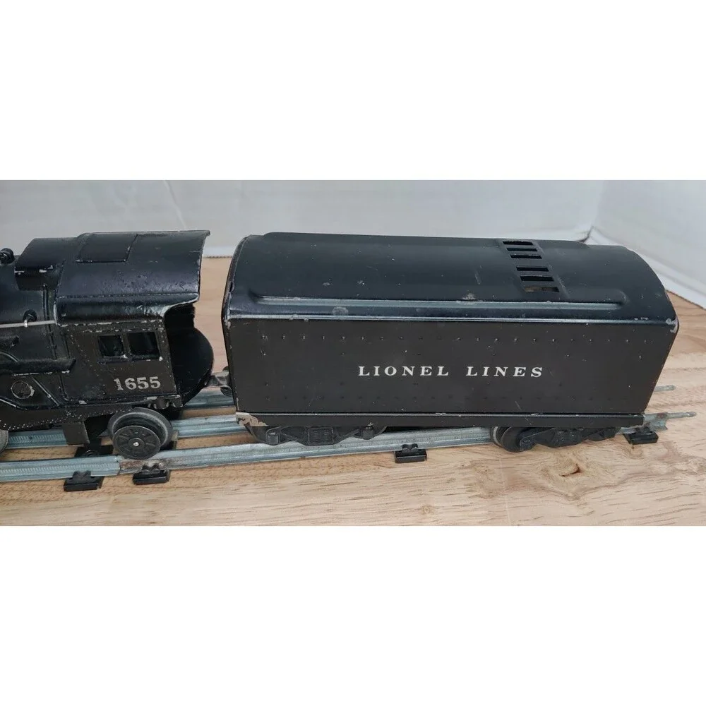 Lionel 1655 Locomotive & 6654W Tender 2-4-2 Columbia Steam Engine 1950s O Gauge